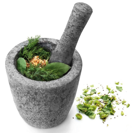 Mortero de granito con mano Ø12x12 cm 365 ml. Lacor 60518