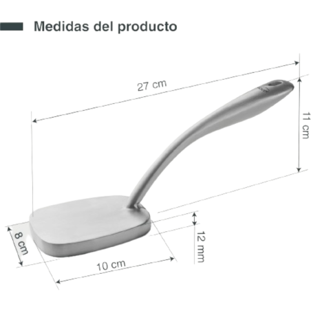 Maza ablandacarne inox 18/10 (27x8x5 cm). Lacor 61251