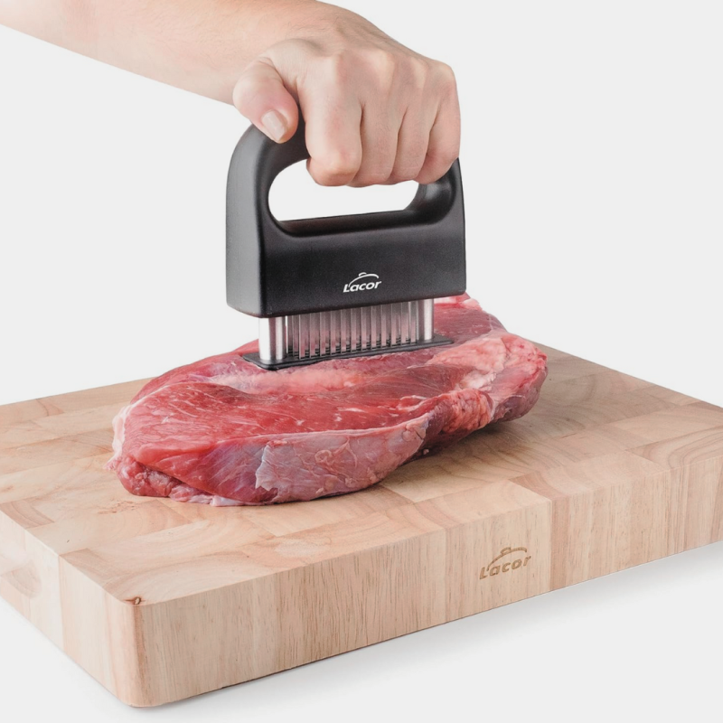 Maza ablandacarne inox 18/10 negra 6x3 cm. Lacor 61250