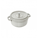 LOS GEMELOS STAUB 40501-410-0 Cocotte STAUB redonda blanco trufa de hierro colado . Diametro: 20cm