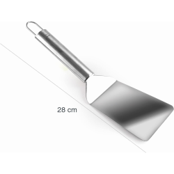 Espátula acodada para barbacoa inox 28 cm. Lacor 60266