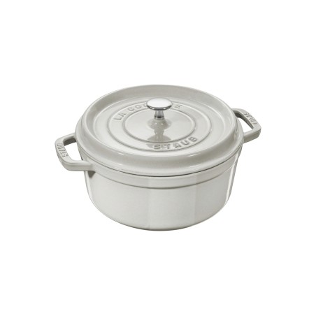 LOS GEMELOS STAUB 40501-411-0 Cocotte STAUB rundem Trüffel aus weißem Gusseisen. Durchmesser: 22cm