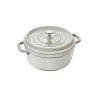 LOS GEMELOS STAUB 40501-411-0 Cocotte STAUB rundem Trüffel aus weißem Gusseisen. Durchmesser: 22cm