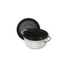 LOS GEMELOS STAUB 40501-411-0 Cocotte STAUB rundem Trüffel aus weißem Gusseisen. Durchmesser: 22cm