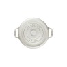 LOS GEMELOS STAUB 40501-411-0 Cocotte STAUB rundem Trüffel aus weißem Gusseisen. Durchmesser: 22cm
