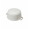 LOS GEMELOS STAUB 40501-411-0 Cocotte STAUB redonda blanco trufa de hierro colado . Diametro: 22cm