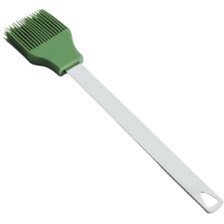 Pincel silicona verde mango inox 23 cm. Lacor 64426