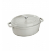 LOS GEMELOS STAUB 40501-415-0 Cocotte STAUB oval blanco trufa de hierro colado . Diametro: 29cm