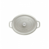 LOS GEMELOS STAUB 40501-415-0 Cocotte STAUB oval blanco trufa de hierro colado . Diametro: 29cm