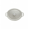 LOS GEMELOS STAUB 40501-422-0 Cocotte STAUB oval blanco trufa de hierro colado . Diametro: 27cm