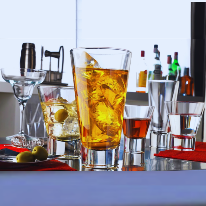 Vasos de Trago Largo YPSILON 30.8 cl BORMIOLI (12 unidades)