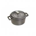 LOS GEMELOS STAUB 40509-304-0 Cocotte STAUB redonda gris grafito de hierro colado . Diametro: 20cm