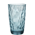 Blue Highball Glasses DIAMOND 47cl Ø8.5x14 cm. BORMIOLI 350240M02321990 (6 units)