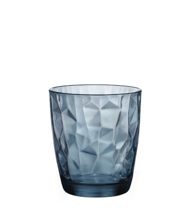 Niedrige Blaue Gläser DIAMOND 30.5cl Ø8.4x9 cm. BORMIOLI 350220M02321990 (6 Stück)