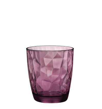 Low Purple Glasses DIAMOND 30.5cl Ø8.4x9 cm. BORMIOLI 350230M02321990 (6 units)