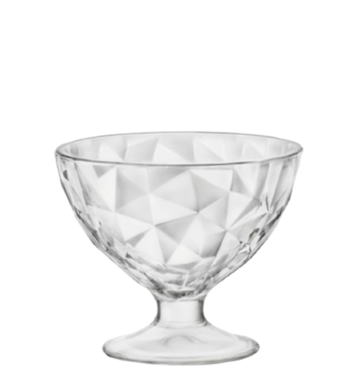 Copas de helado transparentes DIAMOND 22.5cl Ø10.2x8.6 cm. BORMIOLI 302253M04321990 (12 unidades)