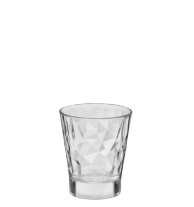 Vasos de chupito/espresso transparentes DIAMOND 8.5cl Ø5.9x7 cm. BORMIOLI 350238BAZ121990 (48 unidades)