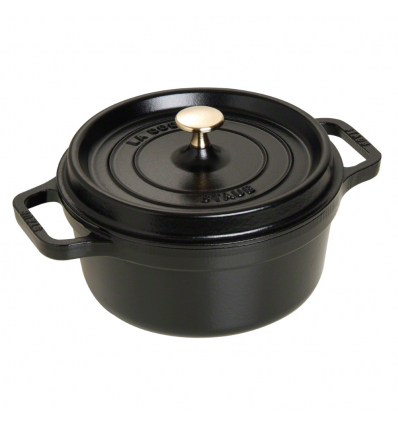 LOS GEMELOS-STAUB 40509-305-0 Cocotte STAUB negra de Hierro Colado esmaltado. Diametro: 2,2cm