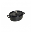 LOS GEMELOS STAUB 40509-315-0 Cocotte STAUB oval negra de hierro colado . Diametro: 29cm