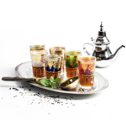 Vasos de Té Árabes dorados 13 cl IBILI (12 unid.)