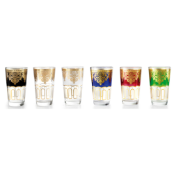 Vasos de Té Árabes dorados 13 cl IBILI (12 unid.)