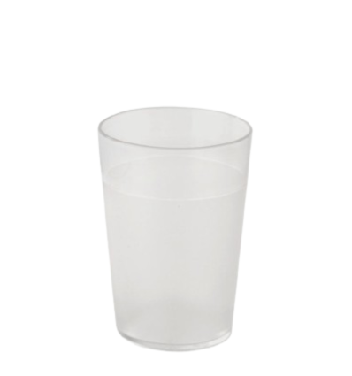 Vaso alto transparente policarbonato 25 cl Ø7x10.2 cm. PUJADAS P924001