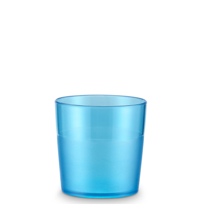 Vaso bajo azul policarbonato 17 cl Ø7x7 cm. PUJADAS P924002A