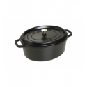 LOS GEMELOS STAUB 40509-319-0 Cocotte STAUB oval negra de hierro colado . Diametro: 31cm