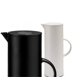 Jarra Termo de Plástico y Vidrio Negra con Asa 1L - PUJADAS P898002