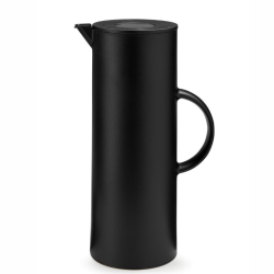 Jarra Termo de Plástico y Vidrio Negra con Asa 1L - PUJADAS P898002