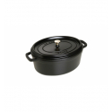 LOS GEMELOS STAUB 40509-322-0 Cocotte STAUB oval negra de hierro colado . Diametro: 33cm