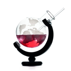 Vaso Globo Terráqueo con Pajita de Vidrio 600 ml - Atlas .100% Chef 