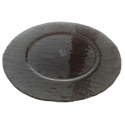 Bajoplato redondo vidrio Negro Ramos 33 cm. ARDACAM 6016 BLACK (Seis unidades)