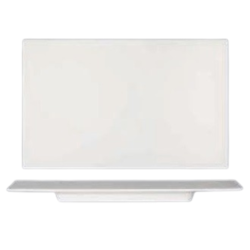 Fuente rectangular porcelana Blanco Time Square 13x28 cm. B'GHEST 01210024 (6 unidades)