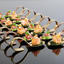 Cuchara presentación gourmet 12 cm acero inoxidable dorado – APS 00691