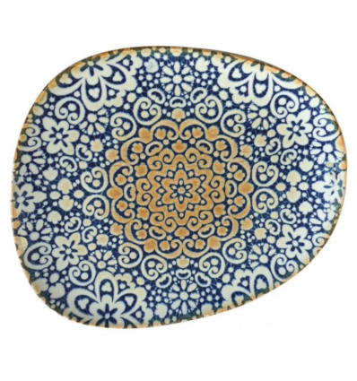 Plato de pan porcelana con decorado Alhambra Tango 19x15 cm. B928264E