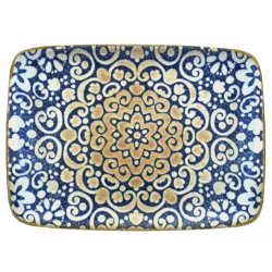 Bandeja Alhambra Banquet: Elegancia en Porcelana Bone China 23x16 cm