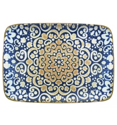 Bandeja rectangular porcelana con decorado Alhambra Banquet 23x16 cm B928195E