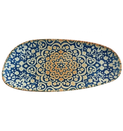 Bandeja porcelana con decorado Alhambra Tango 36x17 cm. B928266E