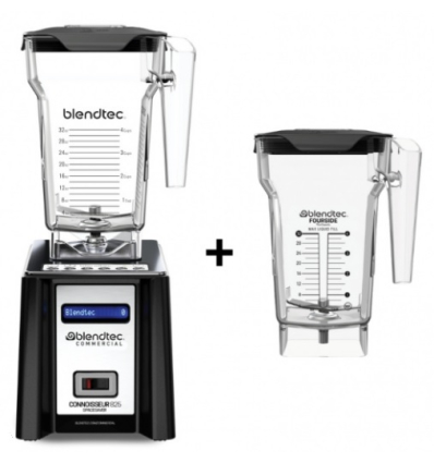 BLENDTEC - C825D46E-EU - Batidora Blender profesional SPACESAVER 825 con 2 Jarras FOURSIDE con tapa