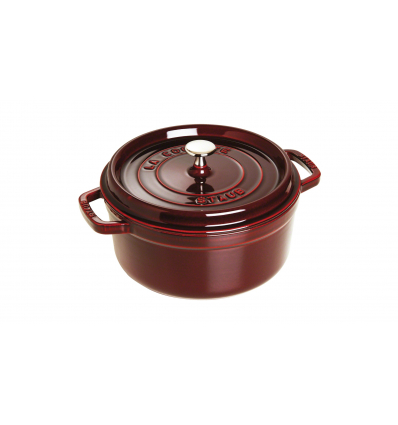 LOS GEMELOS STAUB 40509-359-0 Cocotte STAUB redonda granadina de hierro colado . Diametro: 26cm