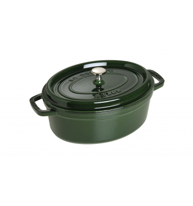 LOS GEMELOS STAUB 40509-363-0 Cocotte STAUB oval albahaca de hierro colado . Diametro: 29cm