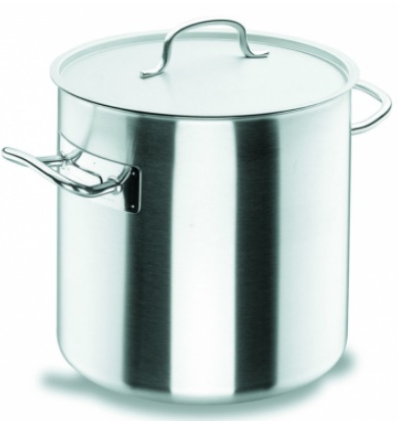 Olla recta Chef Classic de acero inoxidable con tapa. 16L