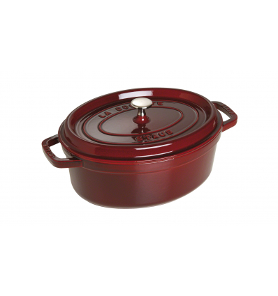 LOS GEMELOS STAUB 40509-364-0 Cocotte STAUB oval granadina de hierro colado . Diametro: 29cm