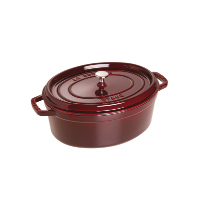 LOS GEMELOS STAUB 40509-366-0 Cocotte STAUB oval granadina de hierro colado . Diametro: 31cm