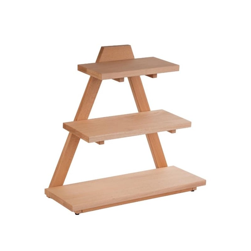 Expositor Buffet "Triangle" 3 Niveles de Madera |APS Ref. 13966