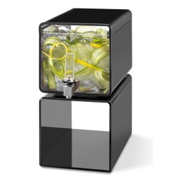Dispensador de Bebidas Acrílico Negro|7,5 l |Cubo|Rosseto  LD188 