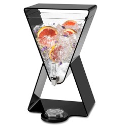 Dispensador de Bebidas Acrílico Negro Tipo Prisma |Buffet|Rosseto LD185 |11,3 L