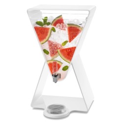 Dispensador de Bebidas Acrílico Blanco Tipo Prisma|Hostelería| Rosseto