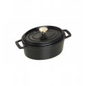 LOS GEMELOS STAUB 40509-478-0 Cocotte STAUB oval negra de hierro colado . Diametro: 15cm